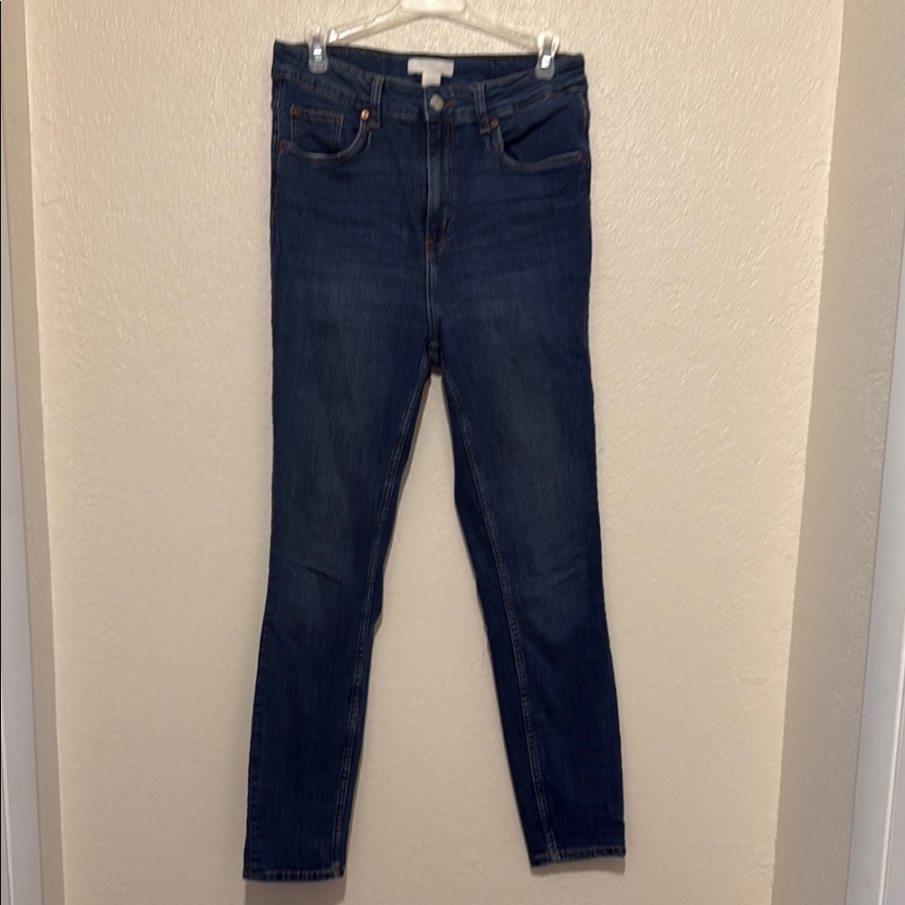 H&M High Rise Women Jeans - Dark Blue